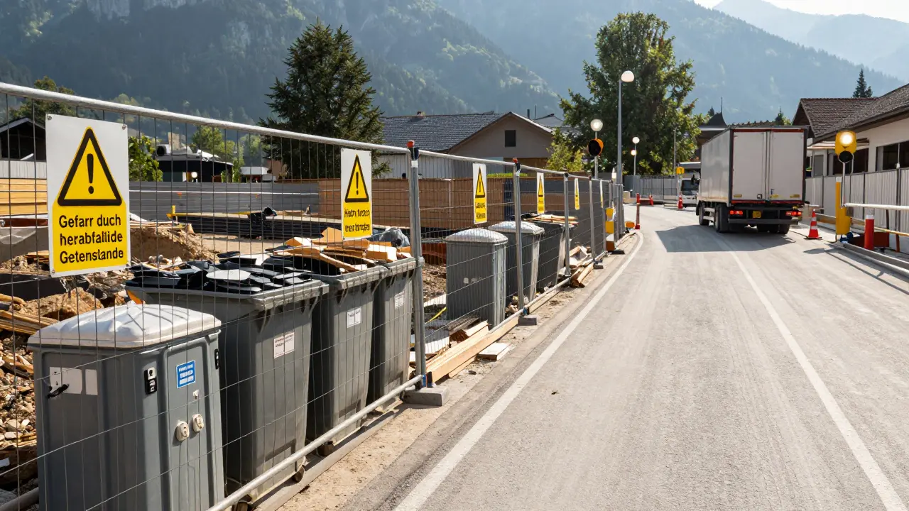 Baustelleneinrichtung in Eigenregie: So sichern Sie Schutz, Ordnung und Entsorgung richtig