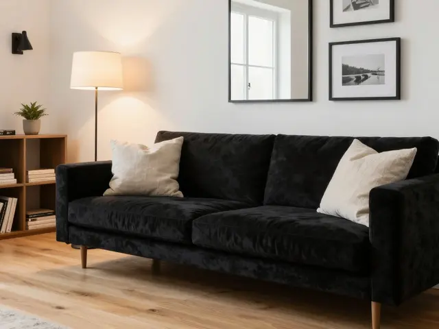 Schwarze Akzente im Wohnzimmer: So gestalten Sie Kontraste ohne düsteren Eindruck