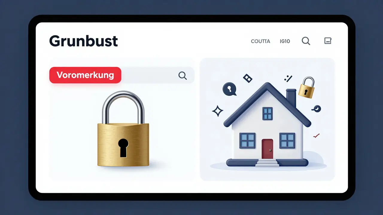 Vergleich im Grundbuch: Gesicherte vs. unsicherte Immobilienübertragung.