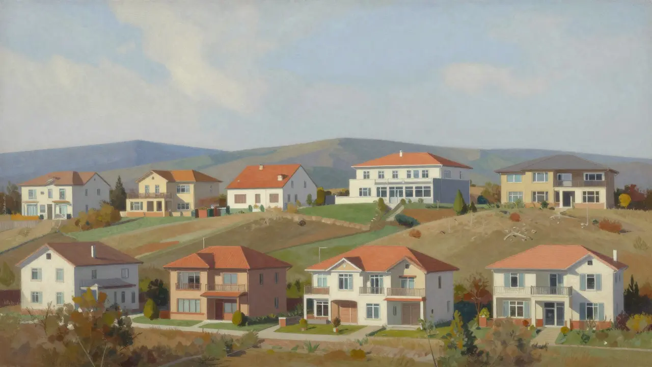 Verschiedene Häuserlandschaften zeigen regionale Unterschiede bei Immobilenkosten