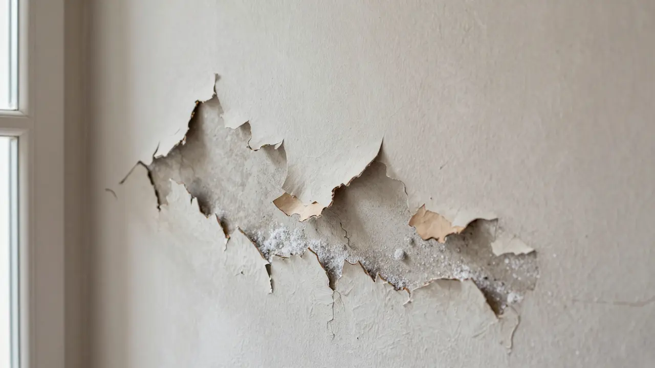Abplatzende Farbe an Wänden: Ursachen finden und richtig sanieren