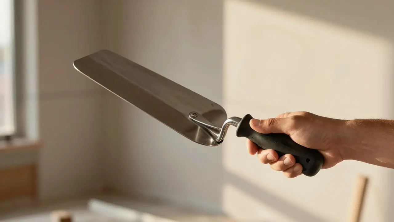 Detailansicht eines ergonomischen Griffs einer Profi-Kelle