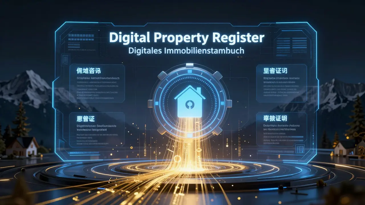 Zukunftsorientierte Darstellung des digitalen Immobilienregisters und Datenflusses