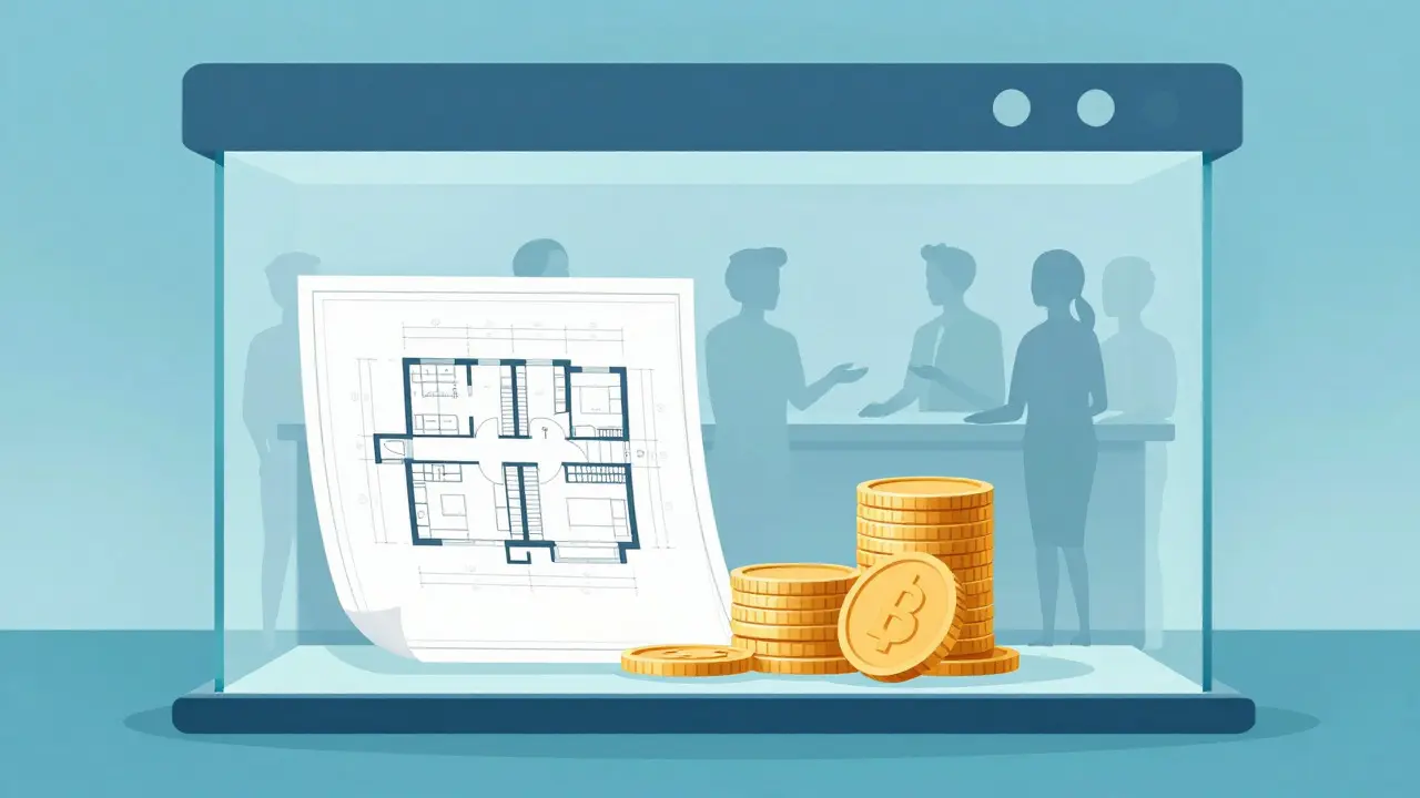 Abstrakte Illustration von Transparenz und Gemeinschaftseigentum