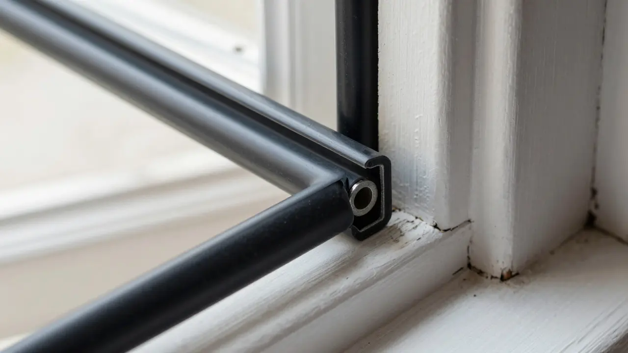 Einbau neuer Dichtung in altem Holzfensterrahmen