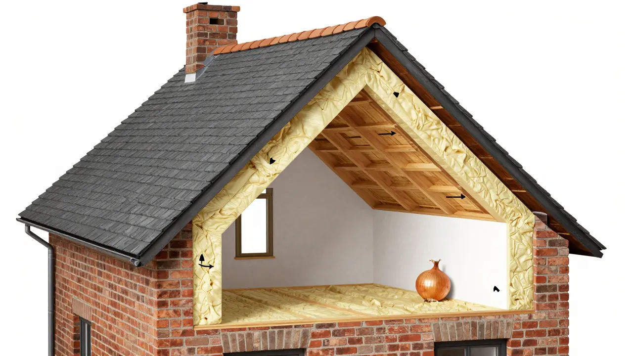 Schematische Darstellung des Renovierungsprinzips von außen nach innen als Zwiebelschichten